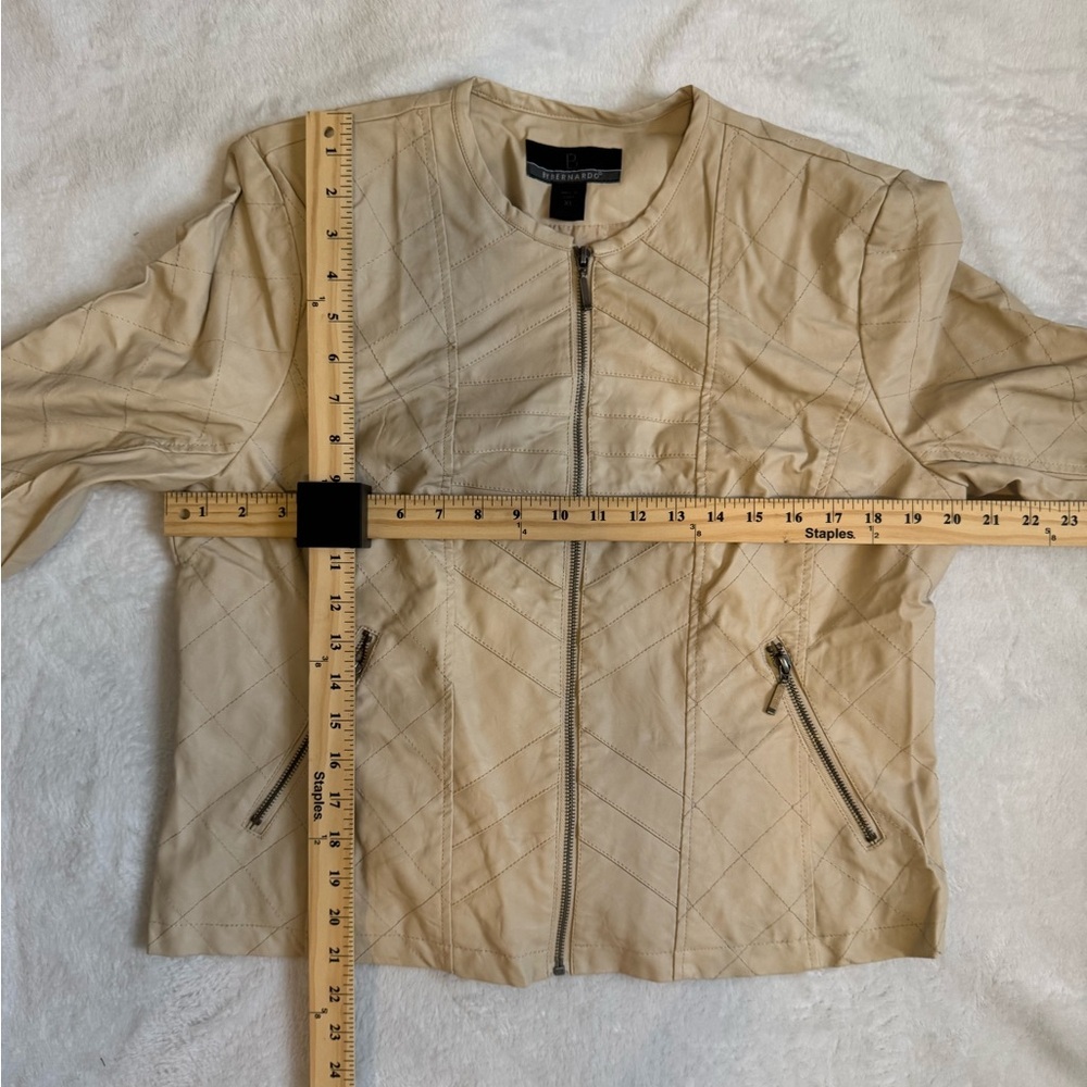 Bernardo Beige Leather Jacket - image 4